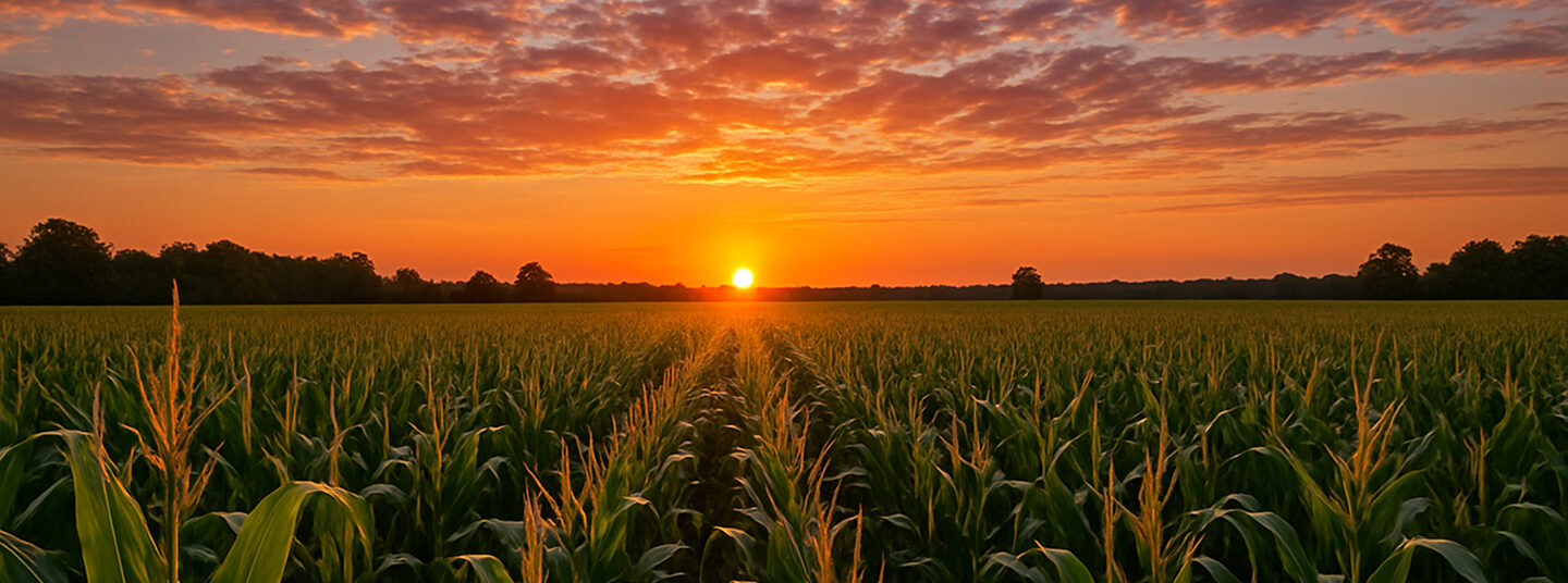 Early morning cornfield
